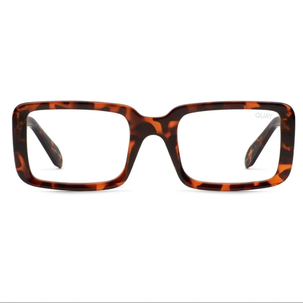 QUAY Yada Yada Bluelight Glasses Tortoise Frame Blue Light Blocking Lenses NWT